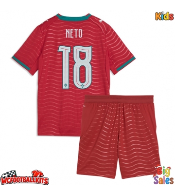 Portugal Pedro Neto #18 Replica Home Stadium Kit for Kids World Cup 2026 Short Sleeve (+ pants)